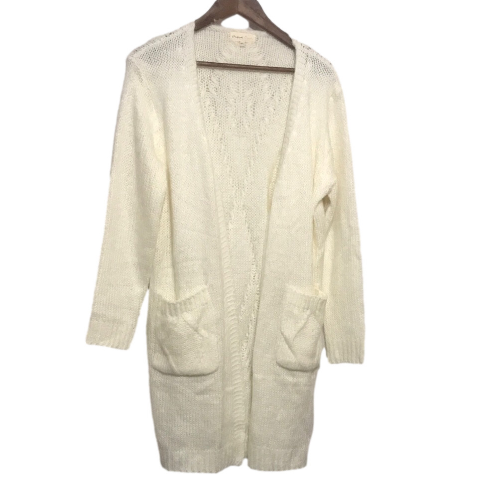 Open Front Long Knit Cardigan Sz M/L